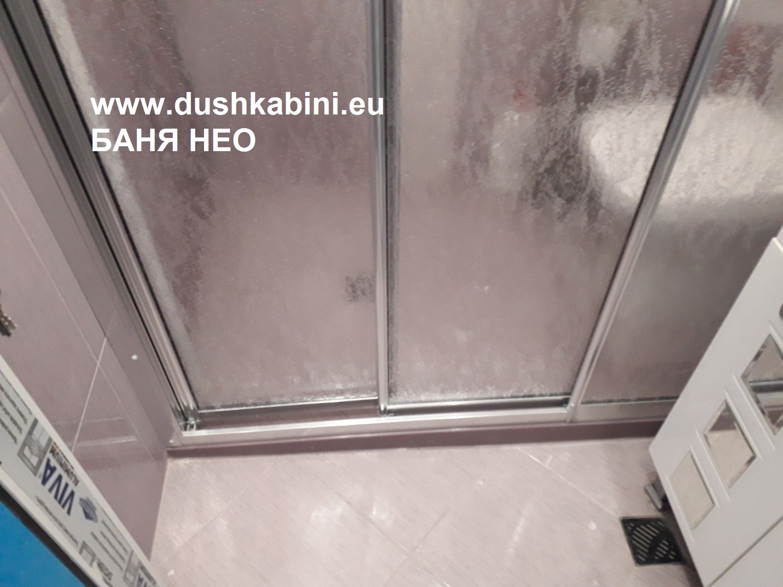 душ параван 123 Кипър плъзгане плексиглас ниска цена НЕО